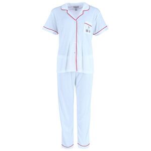 Overslept Women's Pointelle Cherries Notch Pajama Set